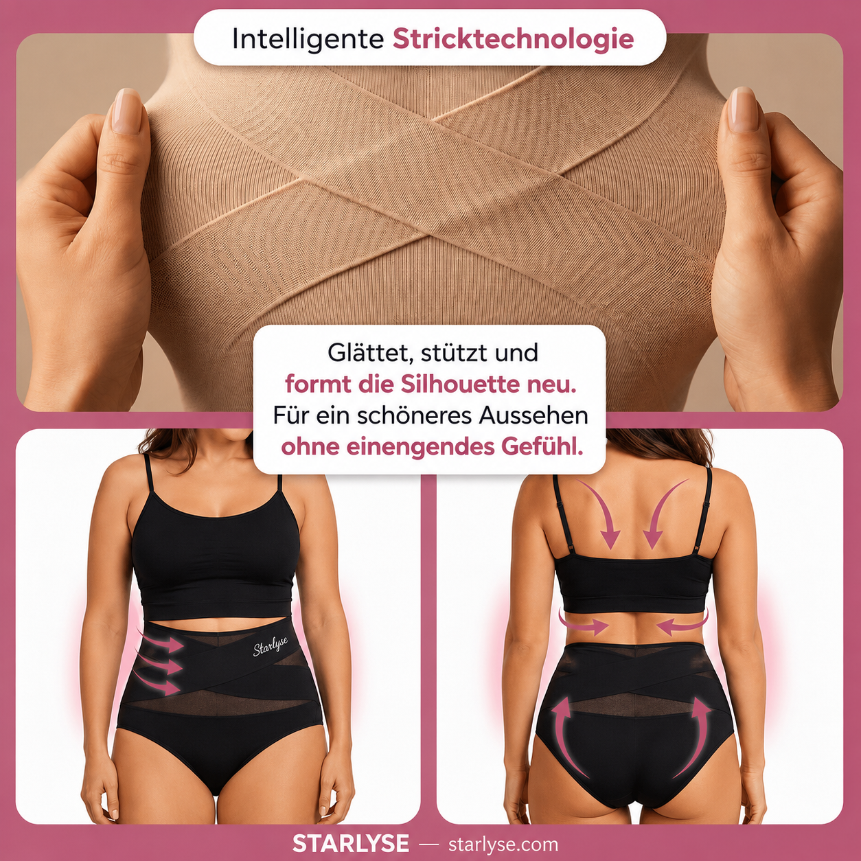 Nahtloser Formslip mit hoher Taille und Bauchkontrolle