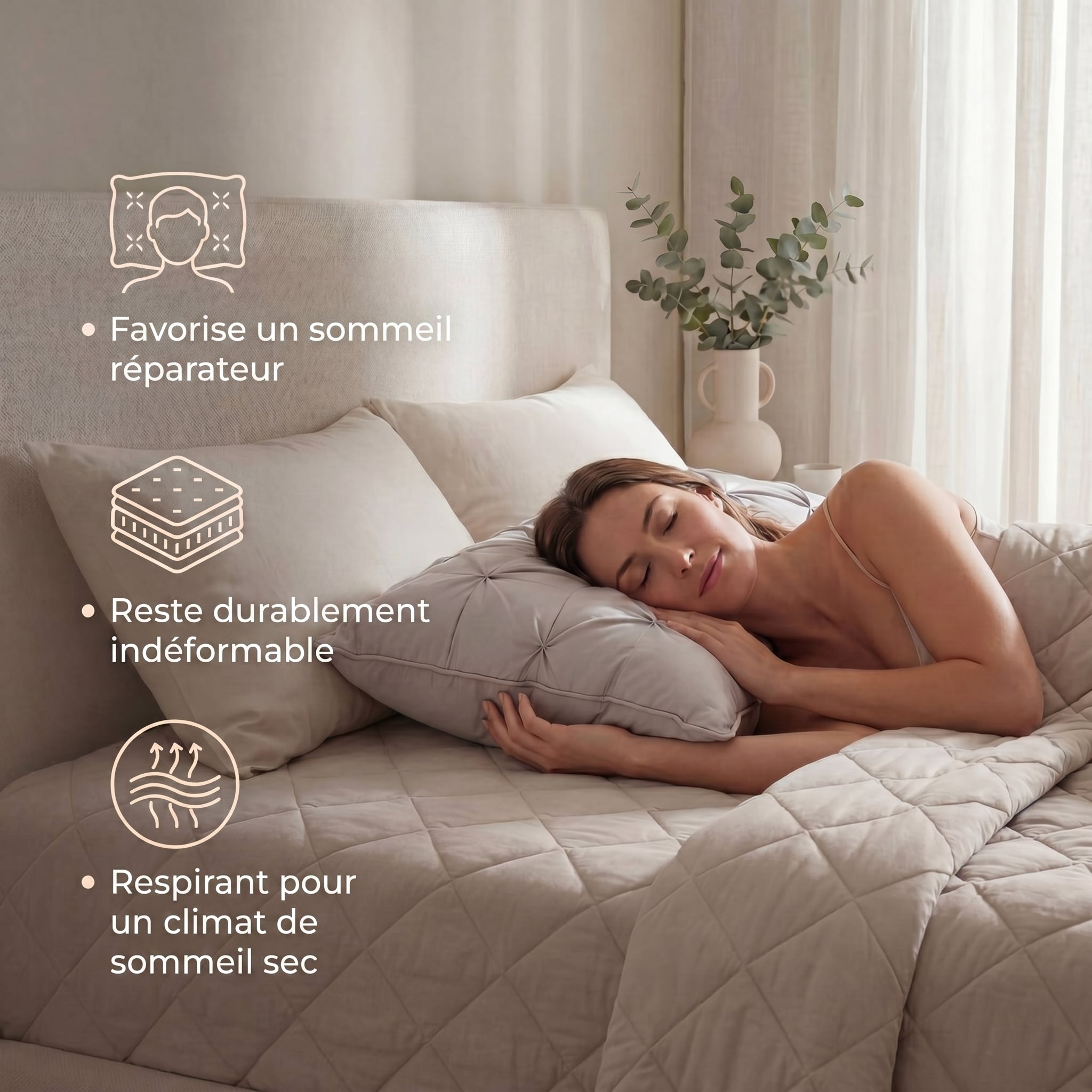 Oreiller IceCloud® – Oreiller Premium Hypoallergénique
