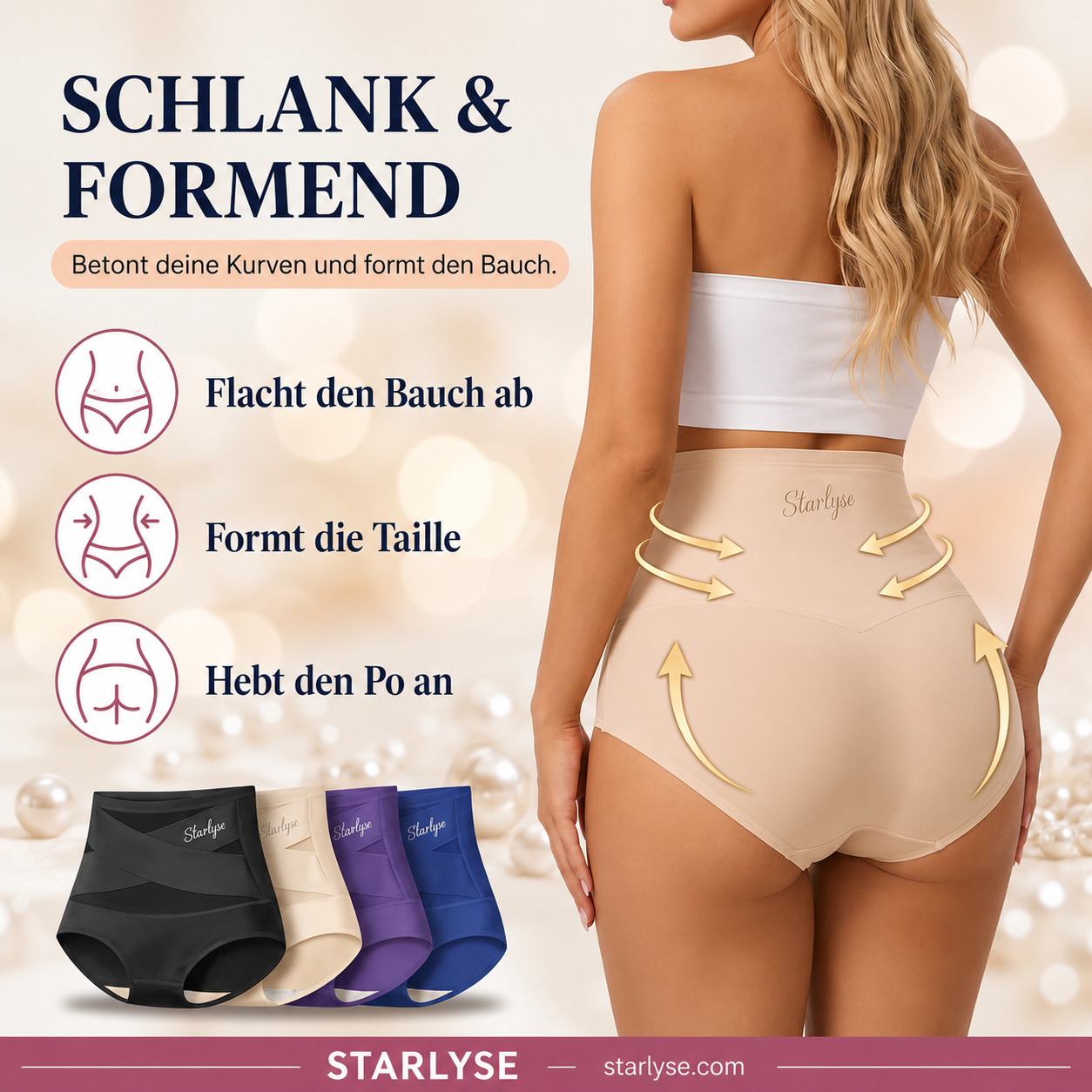 Nahtloser Formslip mit hoher Taille und Bauchkontrolle